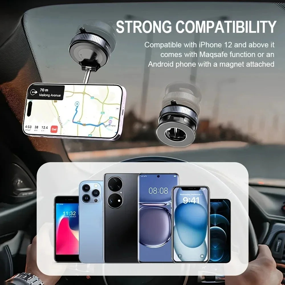 2026 NEW CAR Phone Magnetic Stand Multi-Functional Vacuum Adsorption Stretching And Folding 360° Rotate Navigation Stand