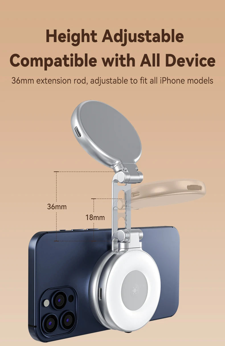 TELESIN Magnetic Phone Camera Shoot Hand Grip Phone Holder Shooting Aid Remote Control Handle for Smart Phone iPhone Android