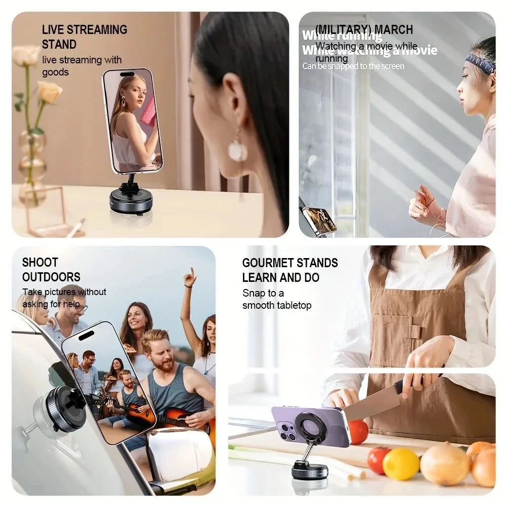 2026 NEW CAR Phone Magnetic Stand Multi-Functional Vacuum Adsorption Stretching And Folding 360° Rotate Navigation Stand
