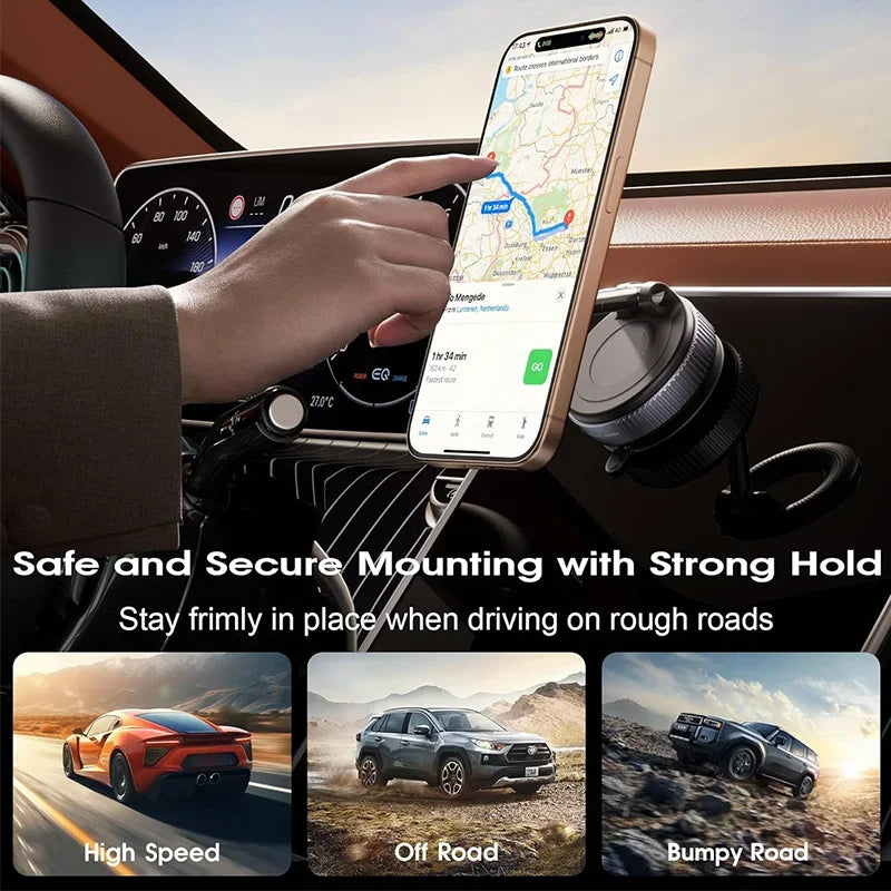 2026 NEW CAR Phone Magnetic Stand Multi-Functional Vacuum Adsorption Stretching And Folding 360° Rotate Navigation Stand