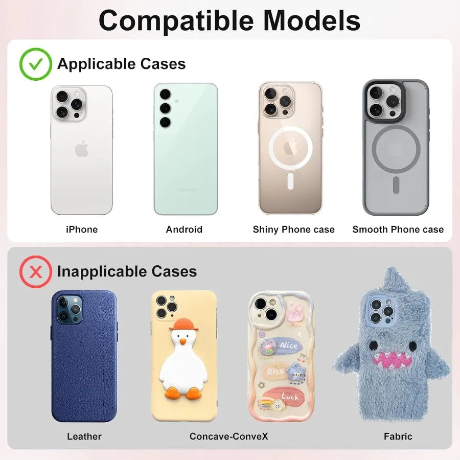 1/2/5pcs Silicone Suction Cup Phone Case Mount Double Sided, Phone Accessories Hands-Free Strong Grip Holder for Selfies and Videos