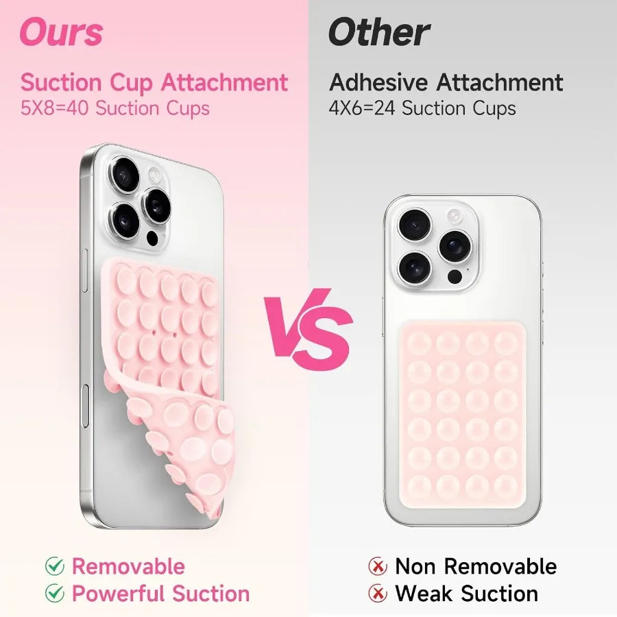 1/2/5pcs Silicone Suction Cup Phone Case Mount Double Sided, Phone Accessories Hands-Free Strong Grip Holder for Selfies and Videos