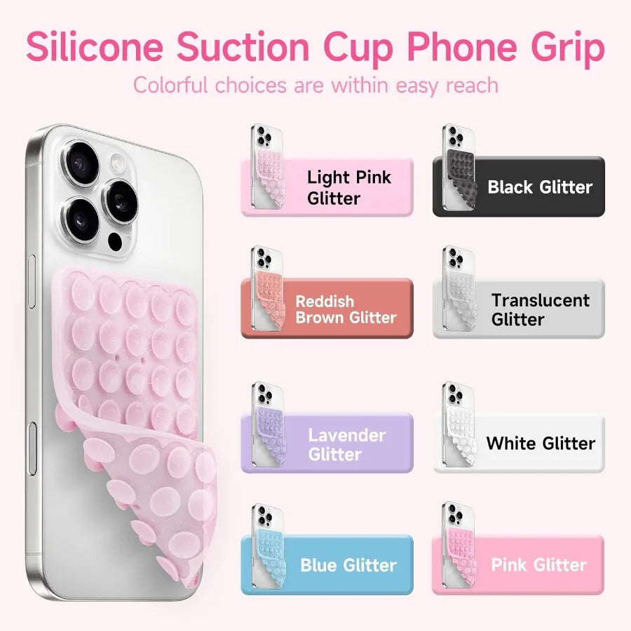 1/2/5pcs Silicone Suction Cup Phone Case Mount Double Sided, Phone Accessories Hands-Free Strong Grip Holder for Selfies and Videos