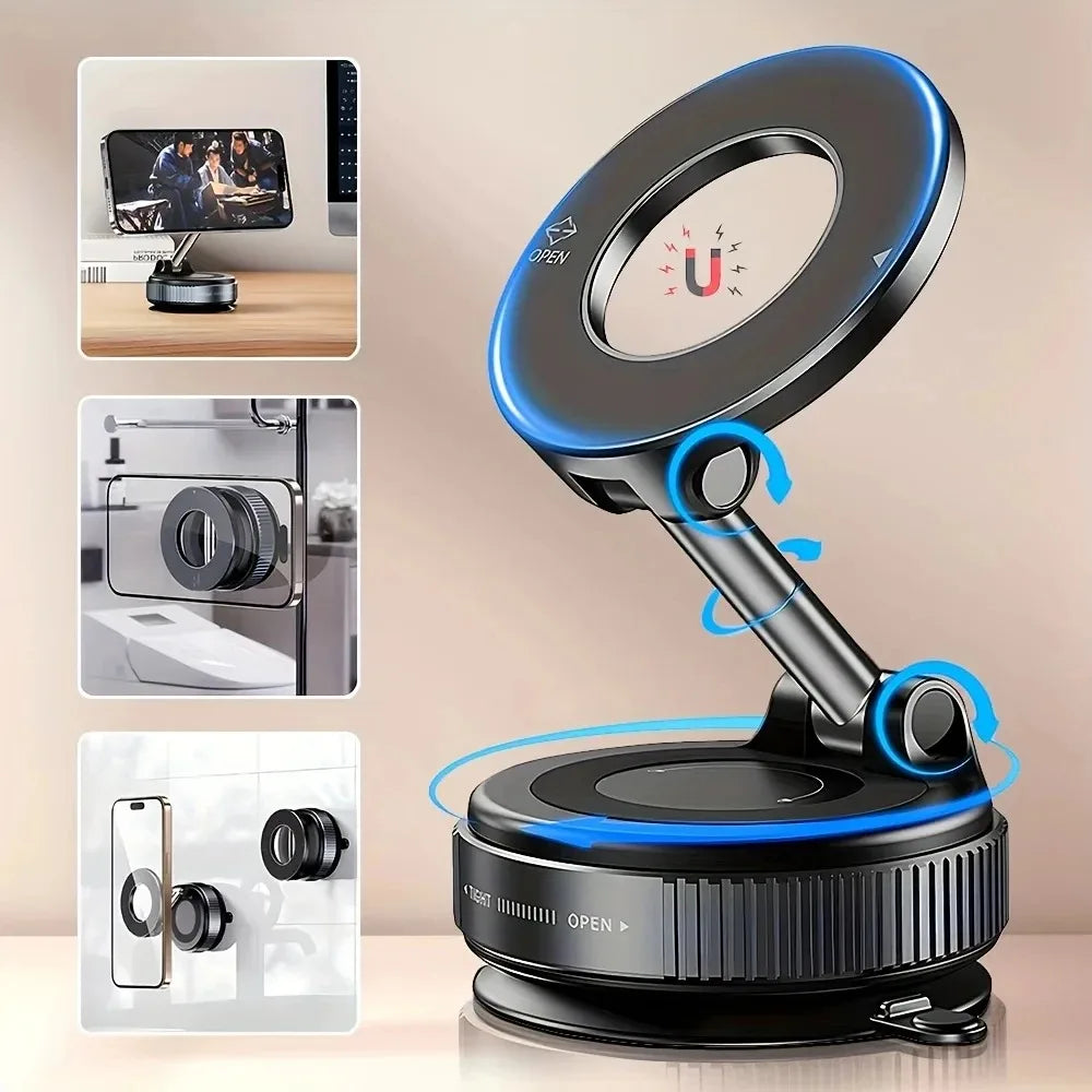 2026 NEW CAR Phone Magnetic Stand Multi-Functional Vacuum Adsorption Stretching And Folding 360° Rotate Navigation Stand